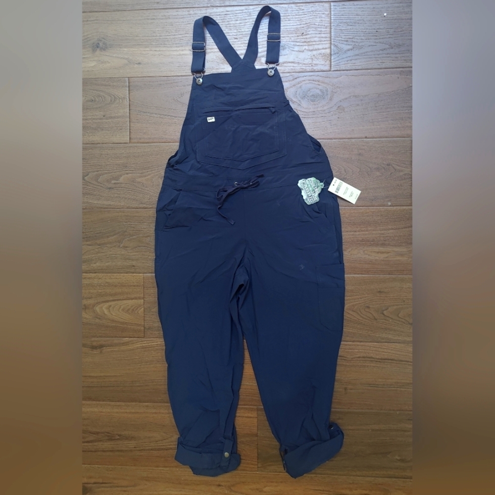 Duluth Women's Armachillo Cooling Overalls Small 31 Navy Blue NWT